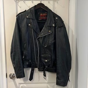 Black leather jacket